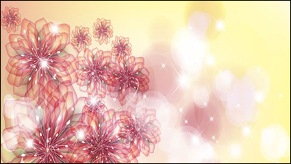 The trend of flowers background 01 - Vector