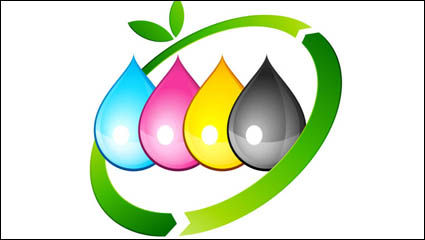 Color pigment drawings 03 - vector material