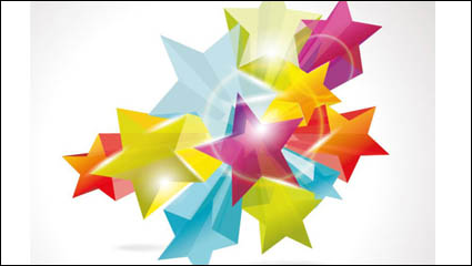Brilliant dynamic five-pointed star 02 - vector material