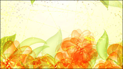 Colorful flowers background 05 - vector material