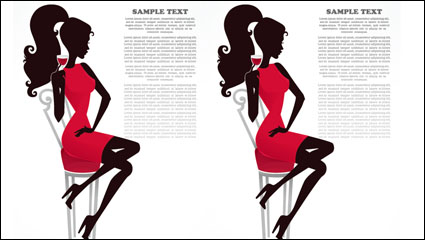 Fashion beauty silhouette 01 - Vector