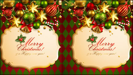 Christmas elements in background 01 - vector