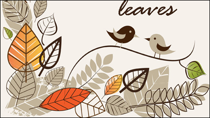 Autumn illustrations vector material -1