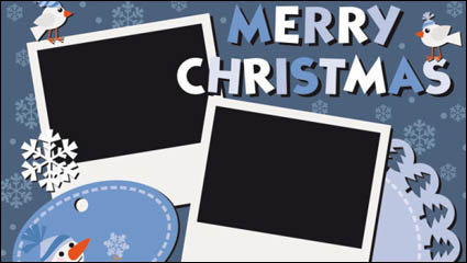 Christmas sticky notes stickers 05 - vector material