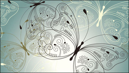 Beautiful butterfly pattern 03 - vector material