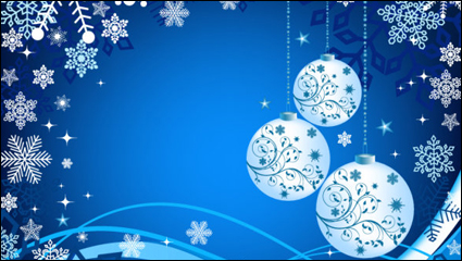 Beautiful Christmas ball background 04 - vector material