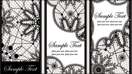 Black and white patterns 04 - vector material