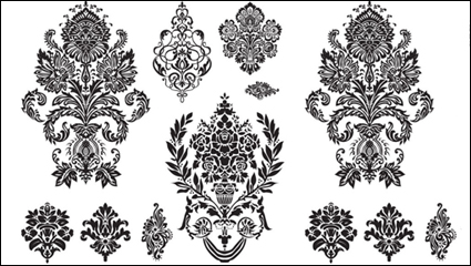 Black and white patterns 01 - vector material