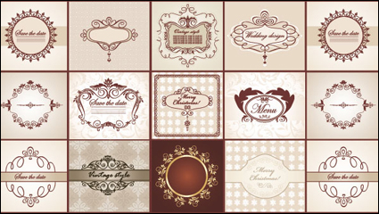 European-style lace pattern 05 - vector material