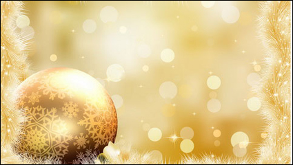 Gorgeous Christmas background 05 - vector material