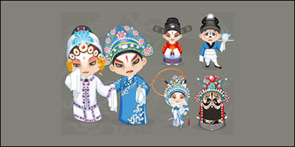 Opera cartoon characters vector (1)