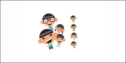 Vector characters children material