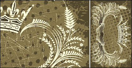 Crown, banner, olive branch vector