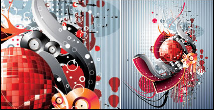 Disco, nightclubs, dance halls design elements vector
