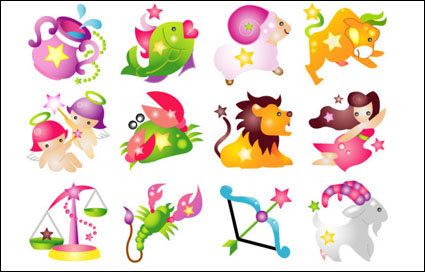 12 constellation vector material