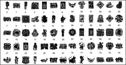 Chinese paper-cut lace Totem