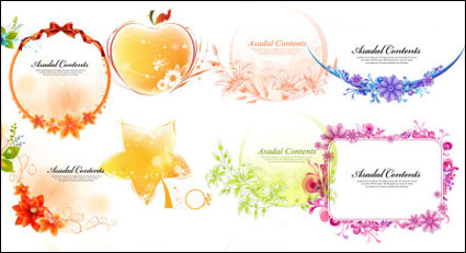 Ribbon, bows, apples, leaves, flowers