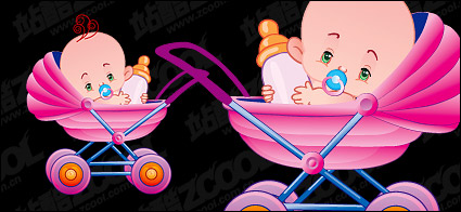 Cute baby vector material-3