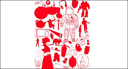 Astros, characters, design elements Vector