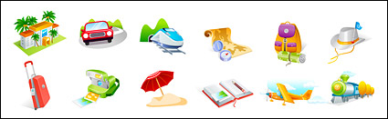 Travel goods vector icon