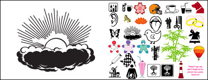 Set design elements vector material