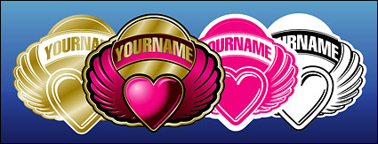 With the heart-shaped wings