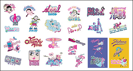 Vector lovely girls--Trendy Girl